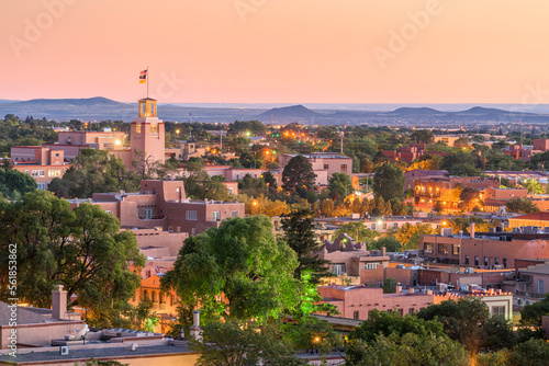 Santa Fe, New Mexico, USA Downtown Skyline