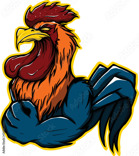mascot fight Rooster vector