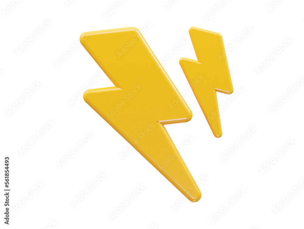 Electricity icon 3d rendering vector illustration Electricity icon 3d rendering vector illustration