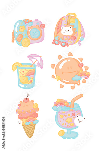 Summer Set, Sun and Drinks for Picnic