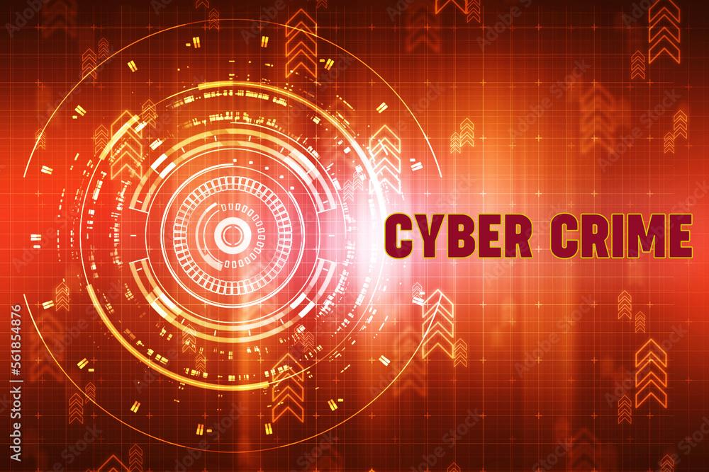 Obraz premium 2d illustration abstract Cyber crime