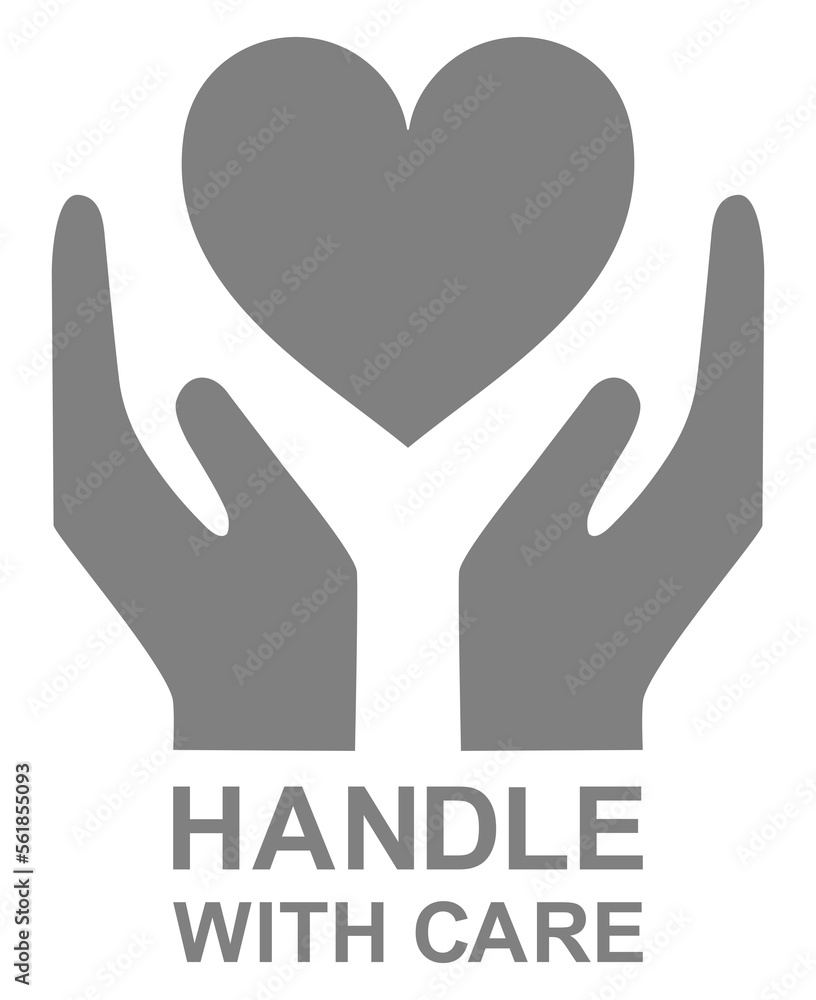 Handle With Care With Heart Shape Icon Symbol for Valentine Day Gift. Packing Label for Valentine's Day Gift. Format PNG Handle With Care With Heart Shape Icon Symbol for Valentine Day Gift. Packing Label for Valentine's Day Gift. Format PNG