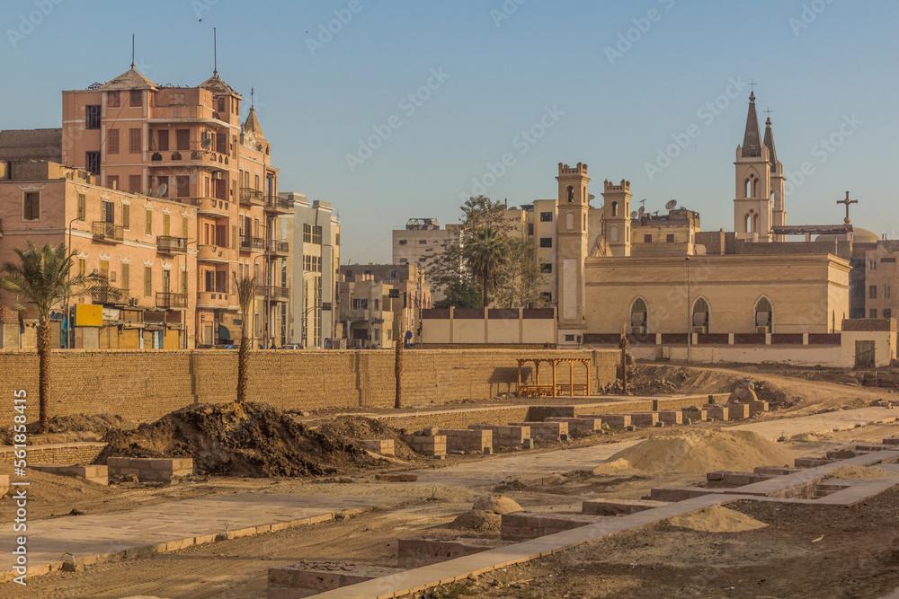 St Mary Church behind the Avenue of Sphinxes in Luxor, Egypt