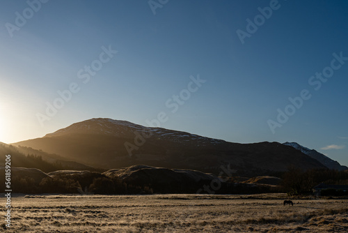 mountains in the morning