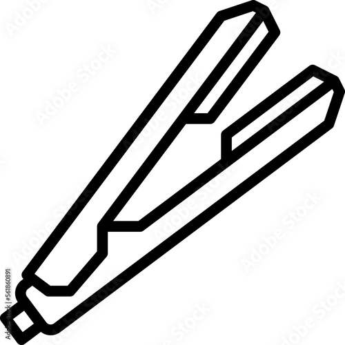 straightening iron outline icon