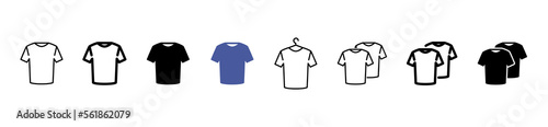 Set of T-Shirt line shapes, thin line design