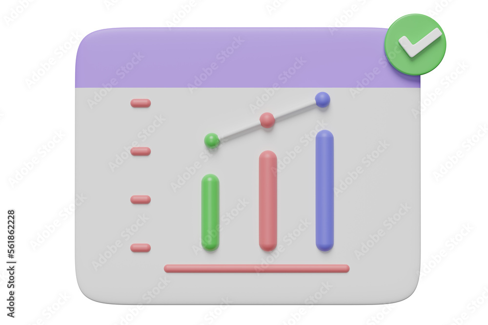 3d business analysis strategy concept with checkmark isolated. charts graph icon for bank, finance, investment, money, minimal, 3d render illustration 3d business analysis strategy concept with checkmark isolated. charts graph icon for bank, finance, investment, money, minimal, 3d render illustration