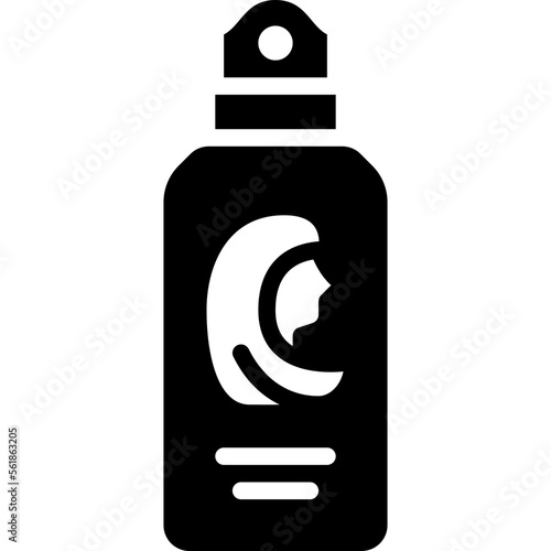 hairspray solid icon