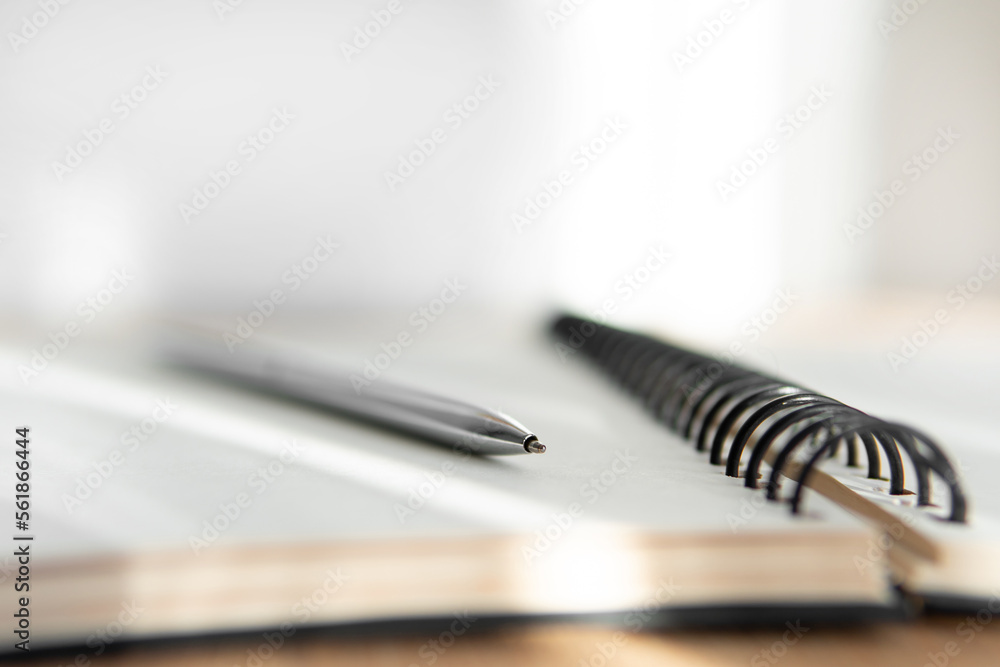 pen on notebook close-up pen on notebook close-up