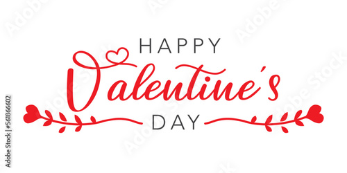 Valentines Day greeting card template - Valentines day background with heart pattern and typography of happy valentines day text