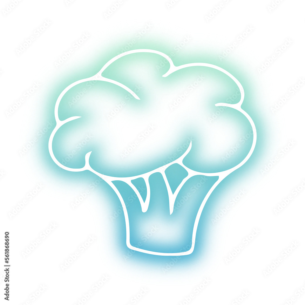 Collection of vegetables doodles neon Collection of vegetables doodles neon