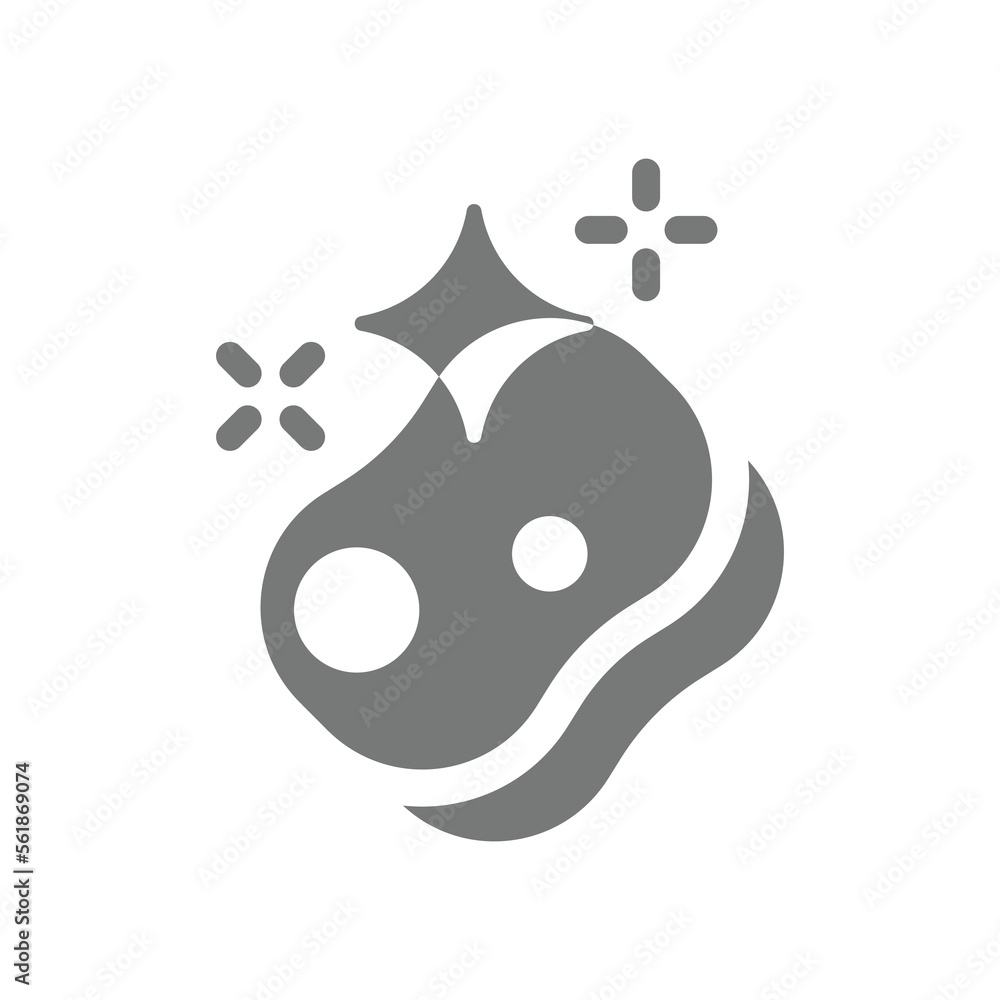 Sponge cleaning supply vector icon. Simple clean filled symbol.