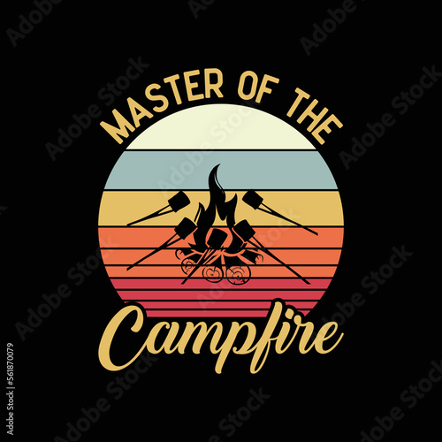  Master of the Campfire Camping Shirt Vintage Camper