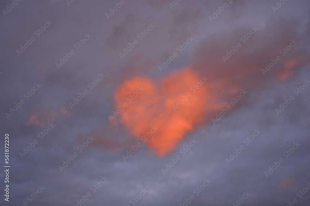 Cloud in shape of a heart