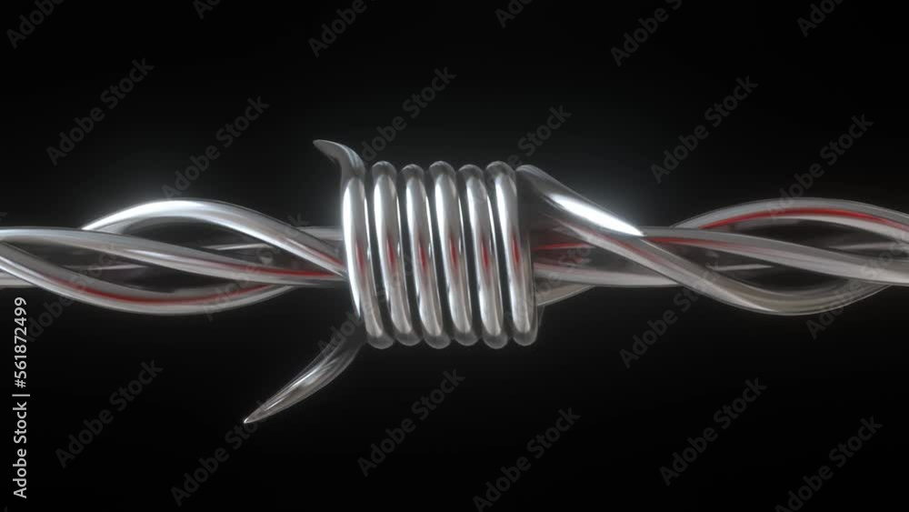 Barbed wire. Illegal immigration concept, prison lifestyle