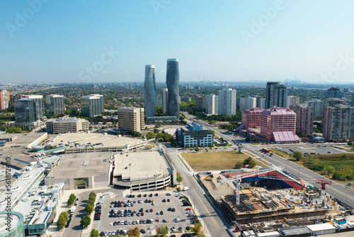 Aerial view of the city center of Mississauga, Ontario, Canada © Harold Stiver
