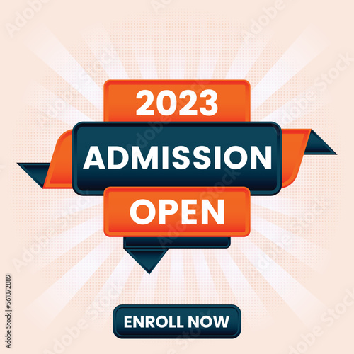 2023 admission open banner abstract school college coaching clipart for poster and banners