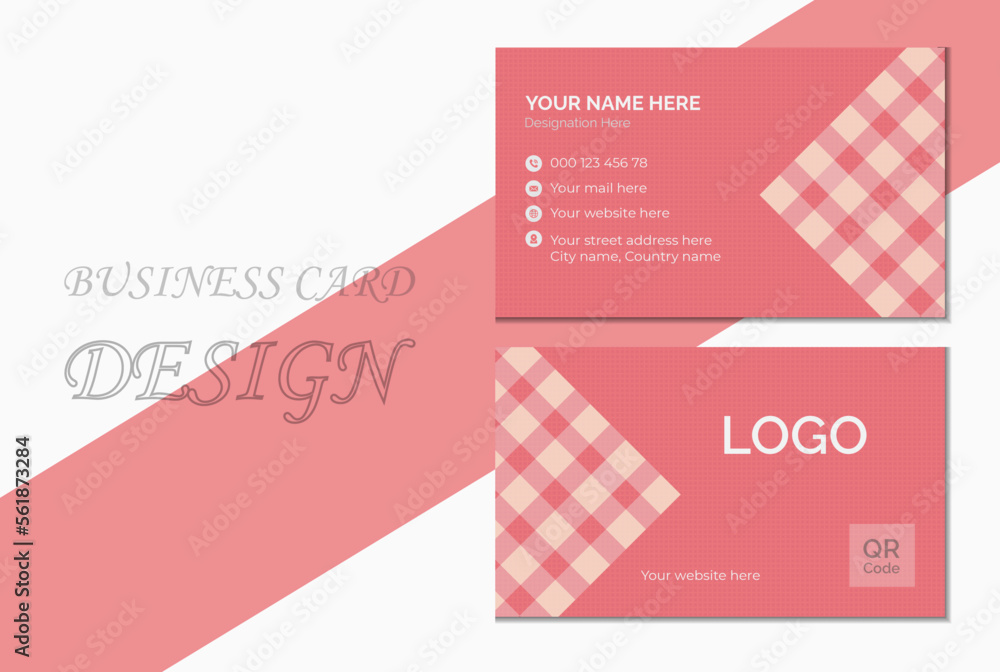 Fototapeta premium Set of modern business card print templates. Business Card Template. Creative and Clean Business Card Template. Minimalist Business Card Template. 
