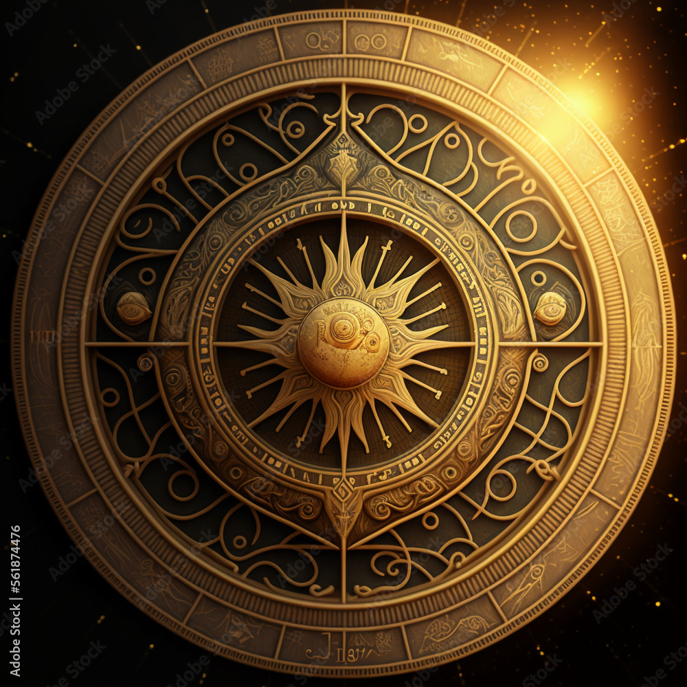  Sun Glyph Inside Astrologic Dial