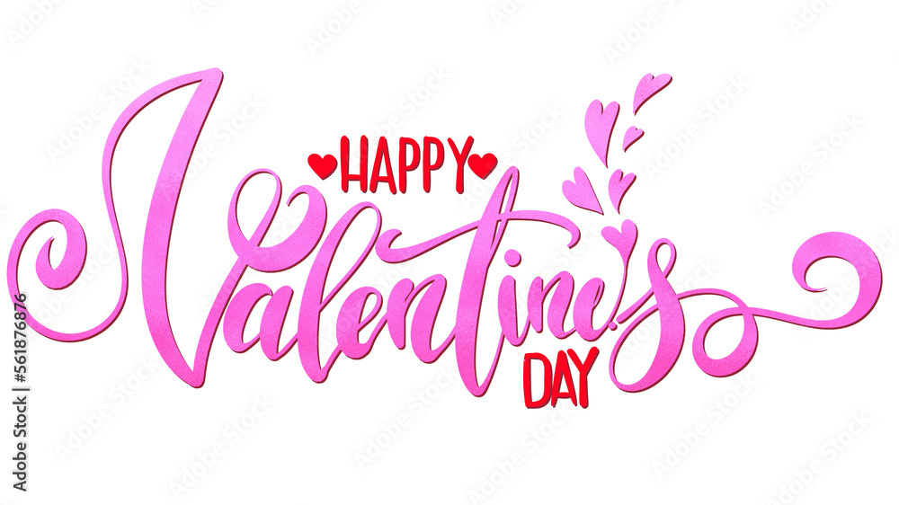 Happy valentines day text typography