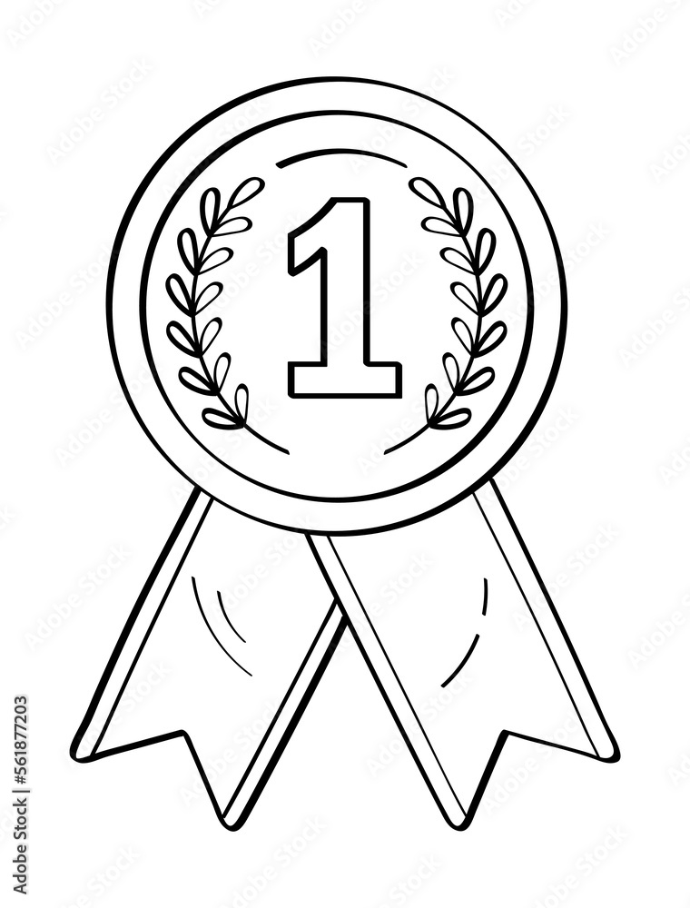 First place doodle icon. Medals and diploma vector. Awards, trophy cups, stars. Winner prize in hand drawn style. First place doodle icon. Medals and diploma vector. Awards, trophy cups, stars. Winner prize in hand drawn style.