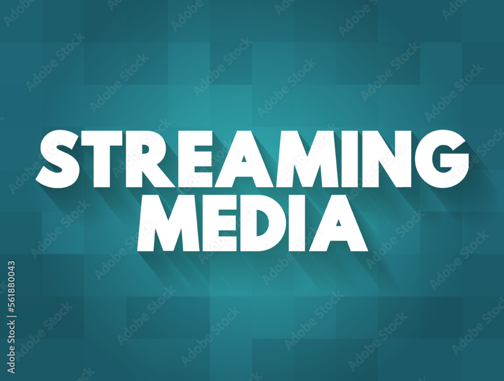 Streaming Media is multimedia that is delivered and consumed in a continuous manner from a source storage, text concept background