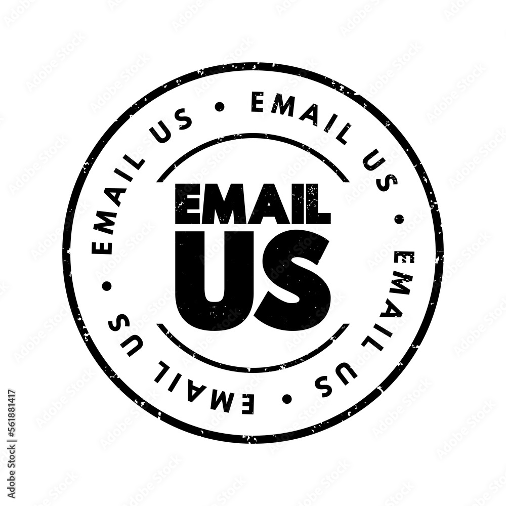 Email Us text stamp, concept background