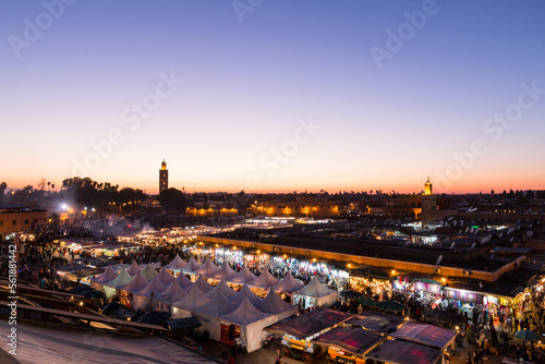 Largest night food market in the world, Marrakech, Morocco