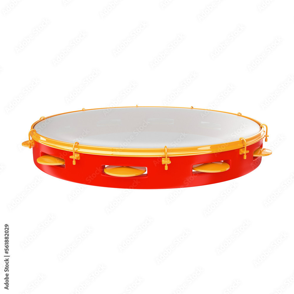 Pandeiro 3D Render Isolado Pandeiro 3D Render Isolado