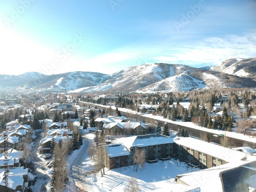 Aerial view of Park City Utah photo