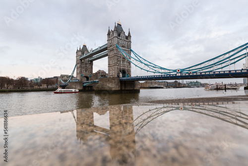 Tower bridge over the Thames River