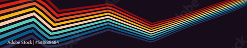 creative line stripes vintage layout decoration paper geometry wall eighties retro 70s 80s background banner
