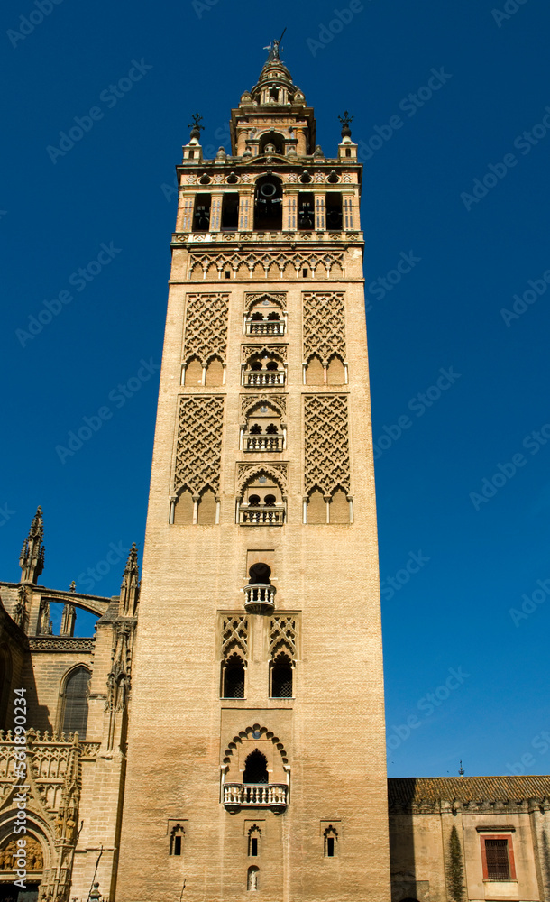 The Giralda tower in Seville, Spain