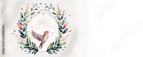 Confirmation Celebration Dove - Watercolour (Generative Art) photo