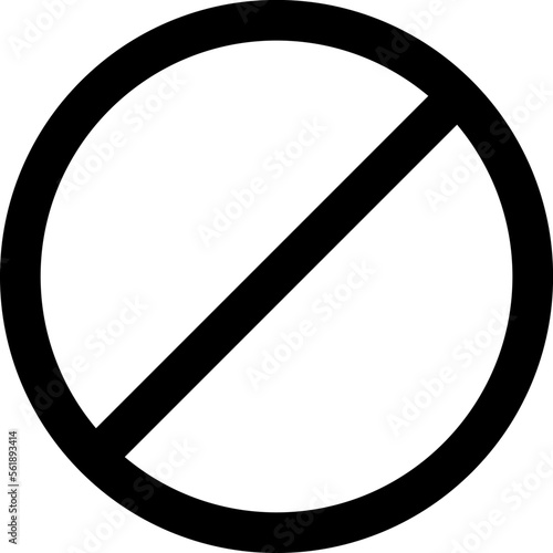Sign forbidden. Icon symbol ban. Red circle sign stop entry ang slash line isolated on transparent background. Mark prohibited.
