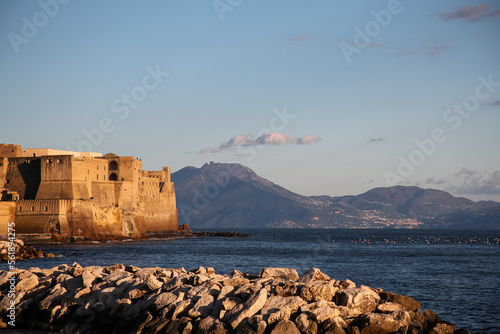  Castel dell'Ovo, lietrally, the Egg Castle is a seafront castle in Naples, Italy photo