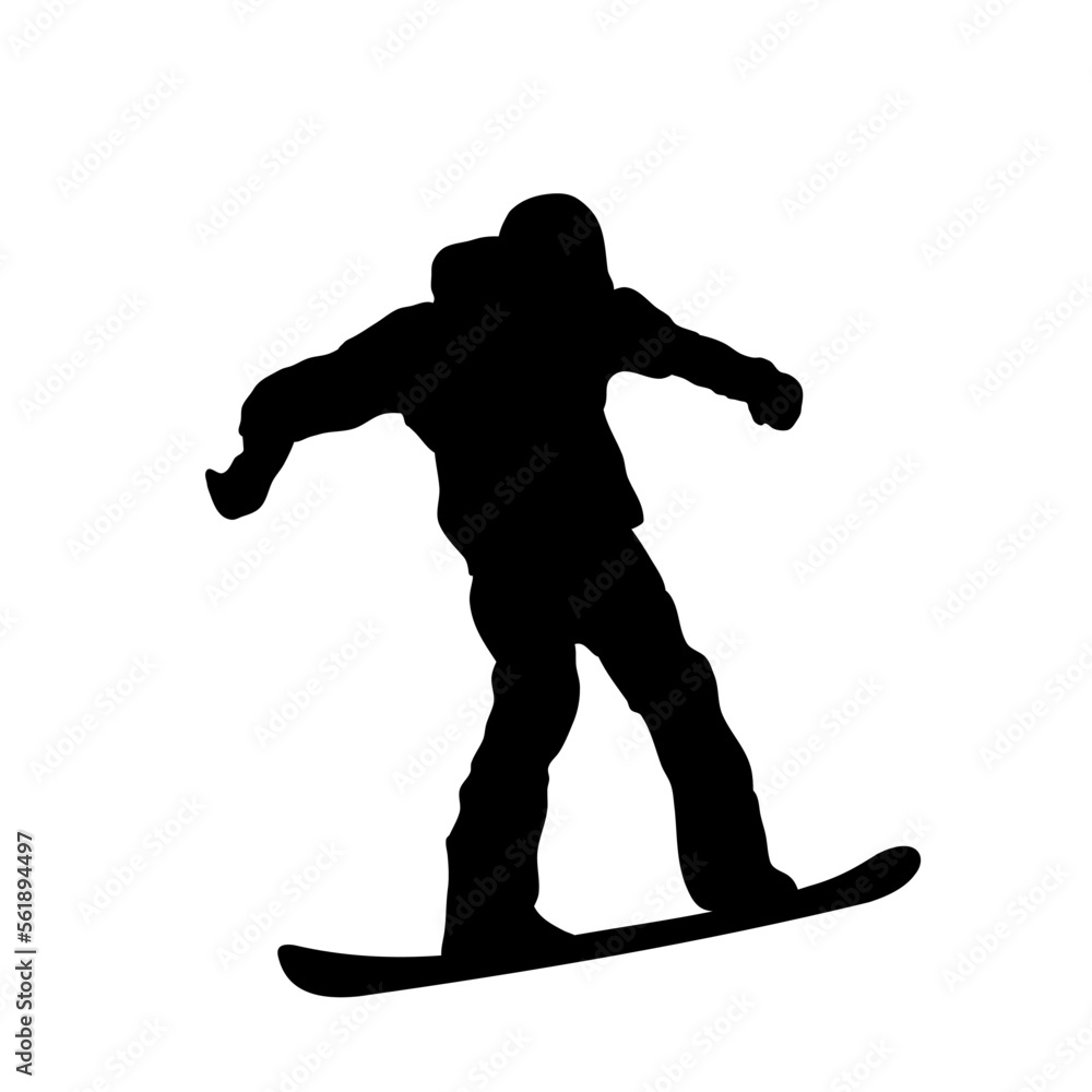 Obraz premium snowboarder silhouette