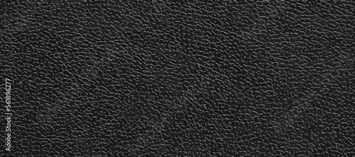 Vector black leather texture. Realistic dark skin cover background. Luxury fashion fabric backdrop. Horizontal clothes material banner. Natural wild pattern fabric. Asphalt realistic shape. Bitumen