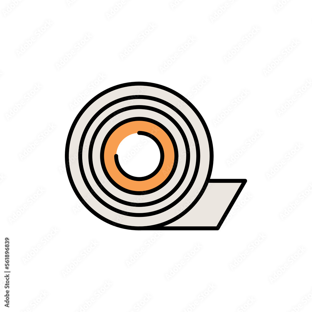 Adhesive cloth tape color line icon. Adhesive cloth tape color line icon.