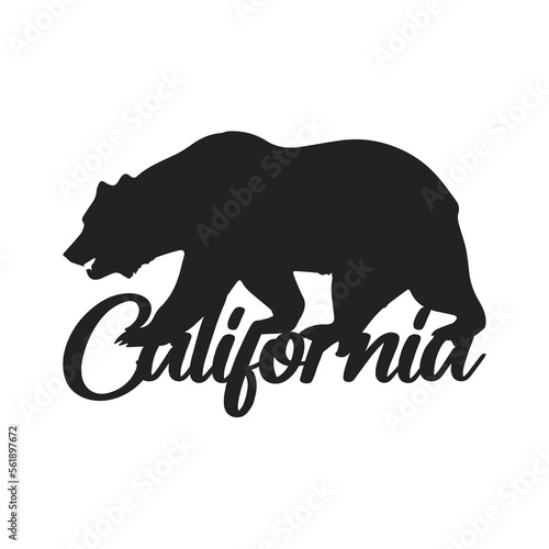 Bear Icon, California Bear Vector, California Black Bear, California Text, Bear Vector, Black Bear, Black Bear Icon, Vector Illustration