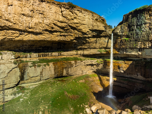 Hunzah. Tobot Waterfall. Canyon Of Khunzakh. Russia, Dagestan photo