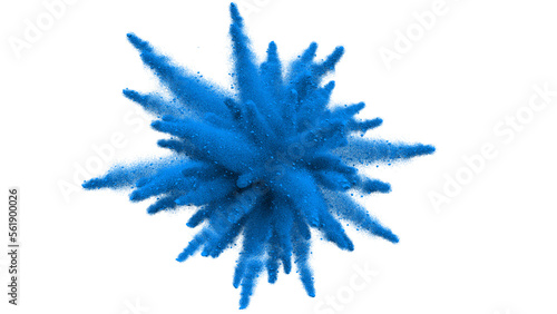 Explosion of blue powder on a transparent background. Holi colour © Peppygraphics