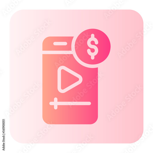 monetization gradient icon