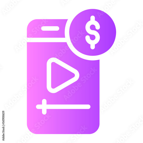 monetization gradient icon