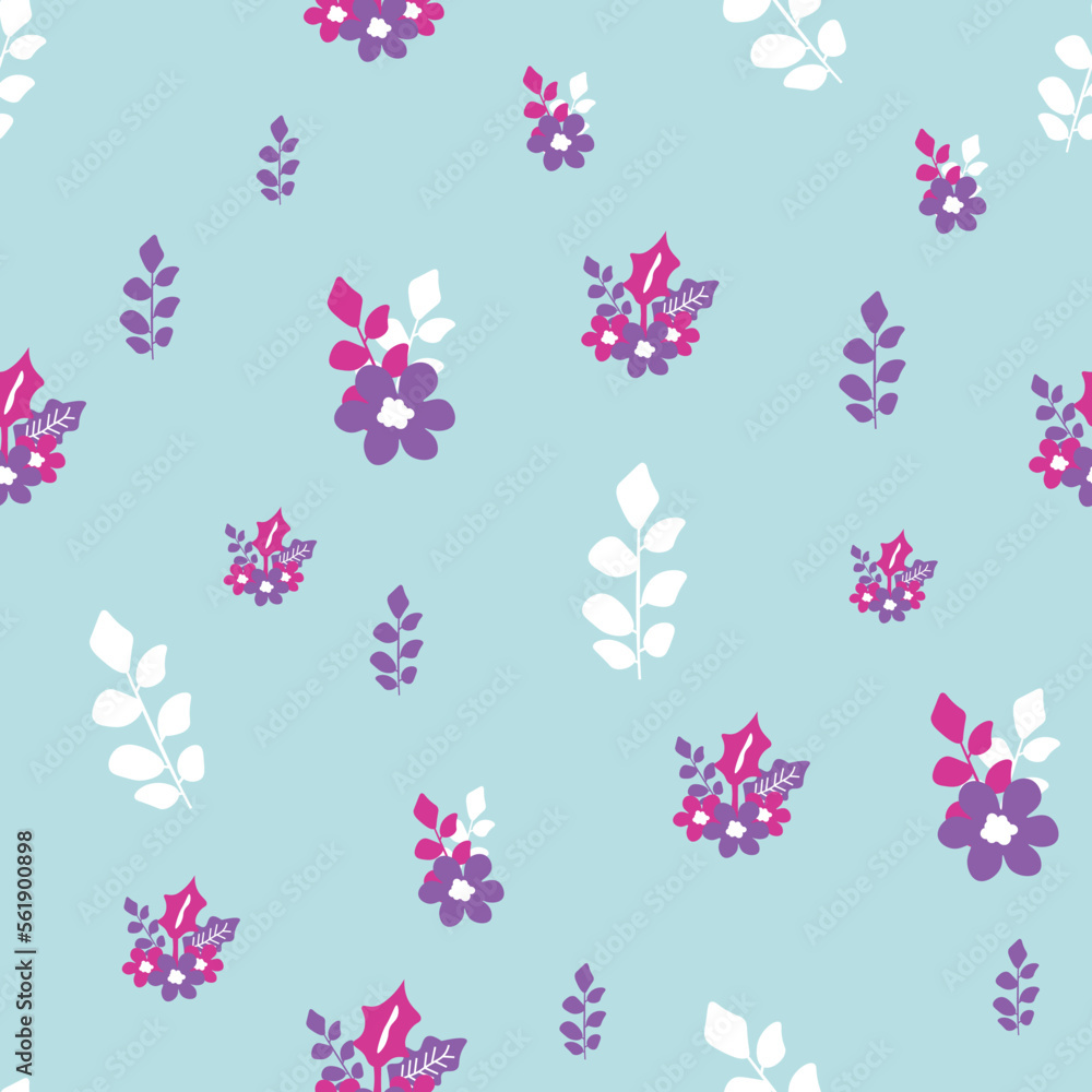 Bouquet seamless sky background repeat pattern 