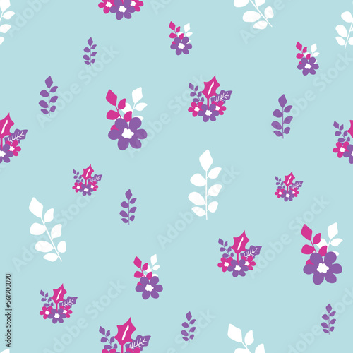 Bouquet seamless sky background repeat pattern 