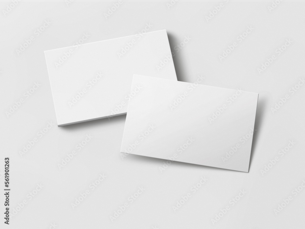 3D rendered horizontal Business visiting card stack mock-up with front and back. Invite, tag, empty mockup for Presentation on isolated Light white background. branding identity with clipping path. 3D rendered horizontal Business visiting card stack mock-up with front and back. Invite, tag, empty mockup for Presentation on isolated Light white background. branding identity with clipping path.