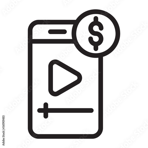 monetization line icon