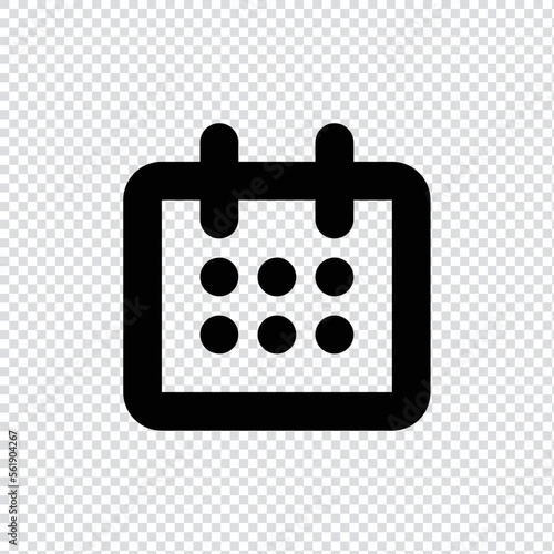 Calendar, Schedule, date icon in transparent background, basic app and web UI bold line icon, EPS10