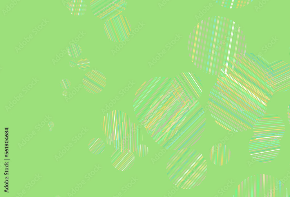 Fototapeta premium Light Green, Yellow vector template with circles.